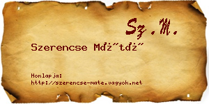 Szerencse Máté névjegykártya